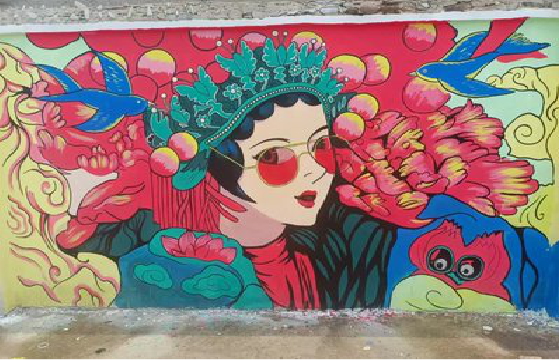 南部墙体彩绘-网红墙